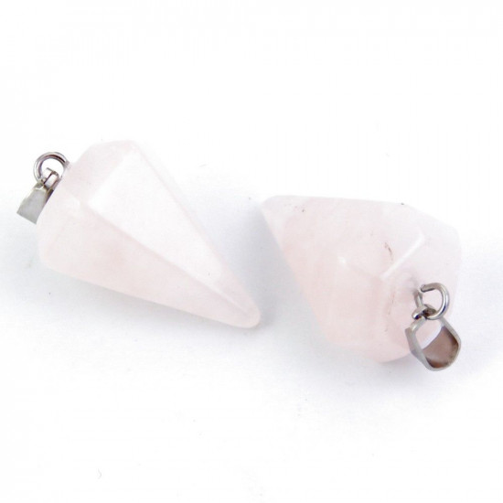 Rose quartz - pendant "Pendulum" (1 pc.)